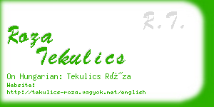 roza tekulics business card